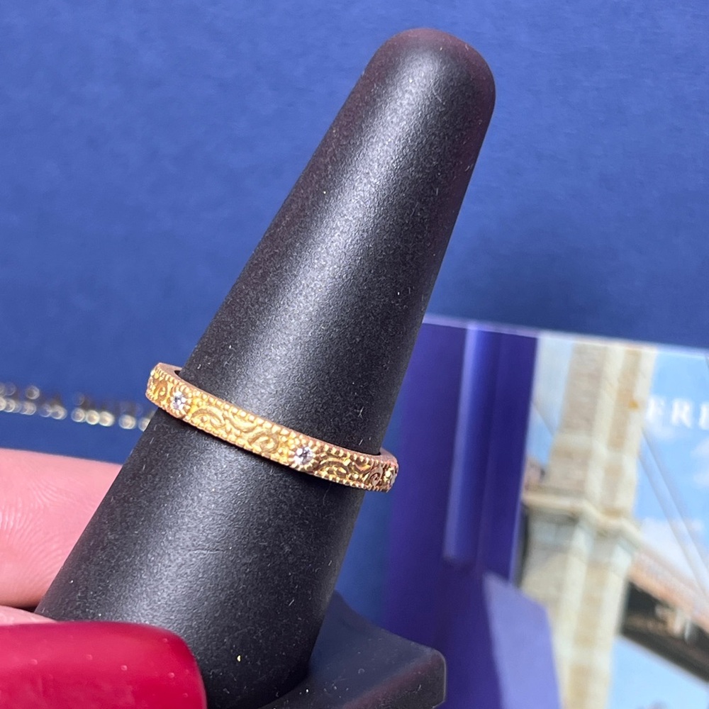Freida Rothman Matte Gold Textured Ring